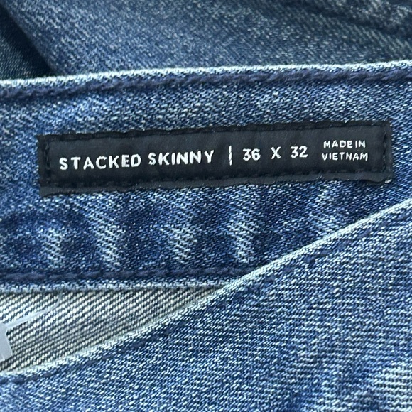 PacSun Jeans Stacked Skinny Mens Size 36 x 32 Blue Slim Fit Comfort Stretch - Picture 6 of 9